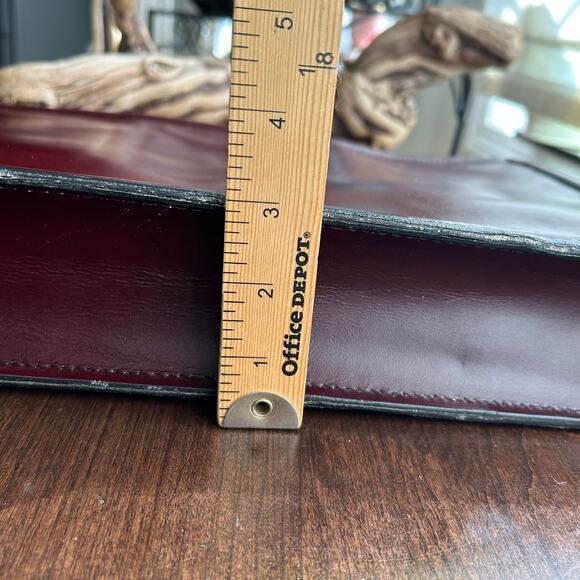 Vintage Maxine Richardson leather burgundy portfolio briefcase USA made - Picture 13 of 15